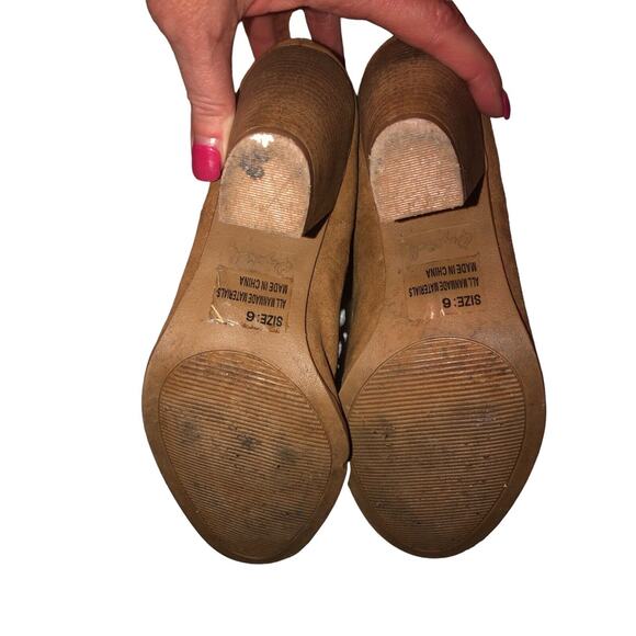 Qupid Womens Brown Suede Ankle Boots Size 6 M- back zipper - heels - Picture 6 of 9